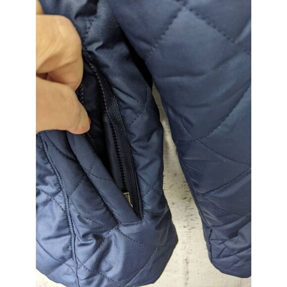 Columbia Navy Copper Crest II Long Jacket Hooded Plush Fleece Lined Sz M Medium - Picture 2 of 8